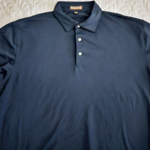 Peter Millar Summer Comfort navy polo, XL — Lightweight & breathable - Picture 1 of 2